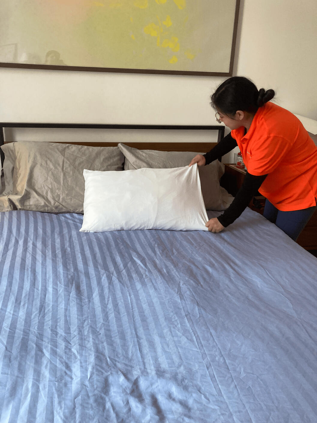 Bed Sheets Changed for Client in Midtown